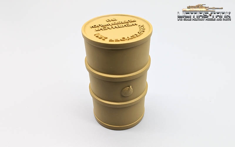 Model scale 1/16 Gasoline Drum 200 liters Wehrmacht Beige licmas tank Model scale 1/16 Gasoline Drum 200 liters Wehrmacht Beige licmas tank