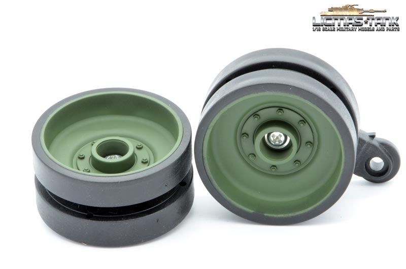 Ersatzteil Heng Long Leopard 2 A6 1 Paar  Laufrollen mit Achsschenkel licmas-tank Ersatzteil Heng Long Leopard 2 A6 1 Paar  Laufrollen mit Achsschenkel licmas-tank