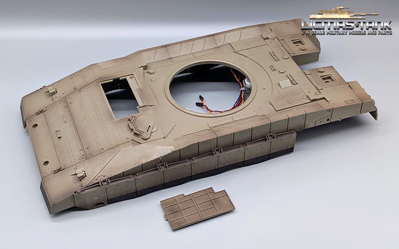 1/16 Oberwanne Heng Long 3958 Merkava mit Turmdrehmotor und Rauchmodul 1/16 Oberwanne Heng Long 3958 Merkava mit Turmdrehmotor und Rauchmodul