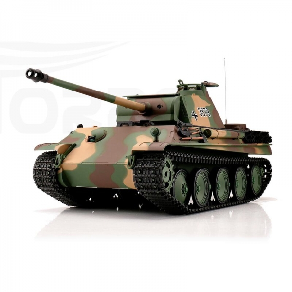 1:16 RC Panzer Panther Ausführung G Tarn mit Metallketten BB+IR Heng Long Torro Edition