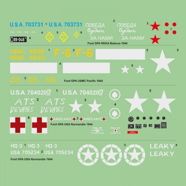 Aufkleber/Decals Ford GPA