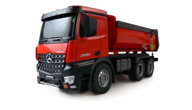 RC LKW Mercedes-Benz Arocs Lizenz LKW Kipper 2.4GHz RTR rot