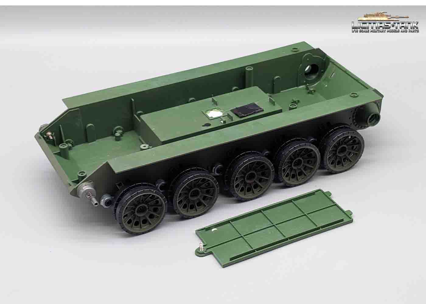 Heng Long Rc Panzer T34/85 Unterwanne 3909 aus Kunststoff 1:16 mit Laufrollen Heng Long Rc Panzer T34/85 Unterwanne 3909 aus Kunststoff 1:16 mit Laufrollen
