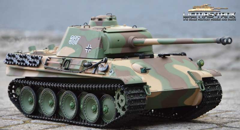 RC Tank 2.4 GHz Panther Ausf. G. Camouflage Shot Function + IR 1:16 Heng Long V7.0 RC Tank 2.4 GHz Panther Ausf. G. Camouflage Shot Function + IR 1:16 Heng Long V7.0