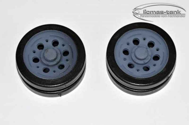 1 Paar Panzer 3 - Ersatzteil - Kunststoff Laufrollen Grau 1 Paar Panzer 3 - Ersatzteil - Kunststoff Laufrollen Grau