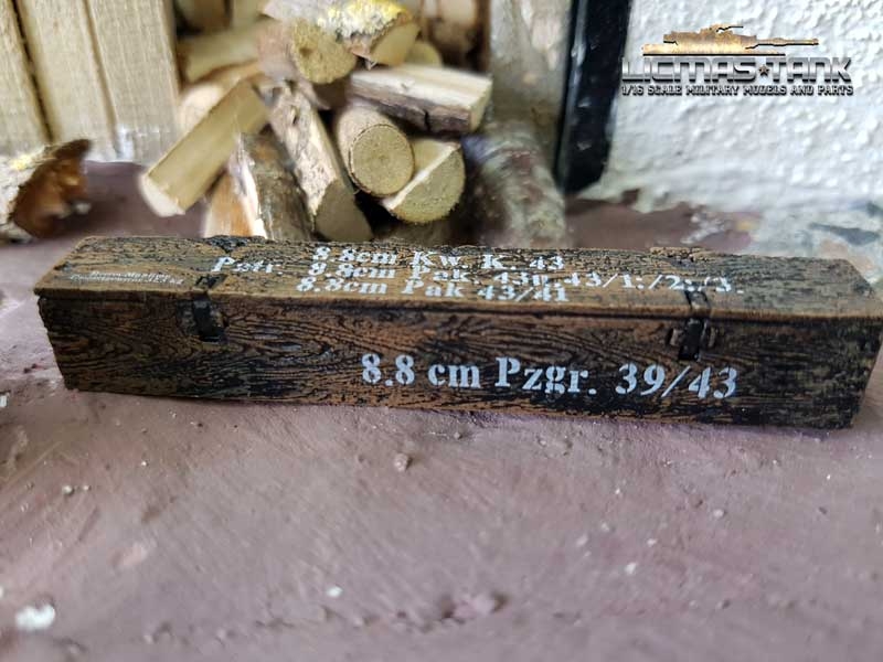Munitionskiste Dunkelbraun 8.8cm Kw. K.43 Maßstab 1:16