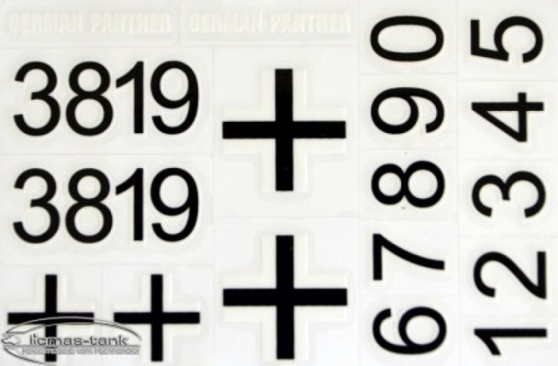 Original Aufkleber Set Decal für Panzer German Panther 3819 Original Aufkleber Set Decal für Panzer German Panther 3819