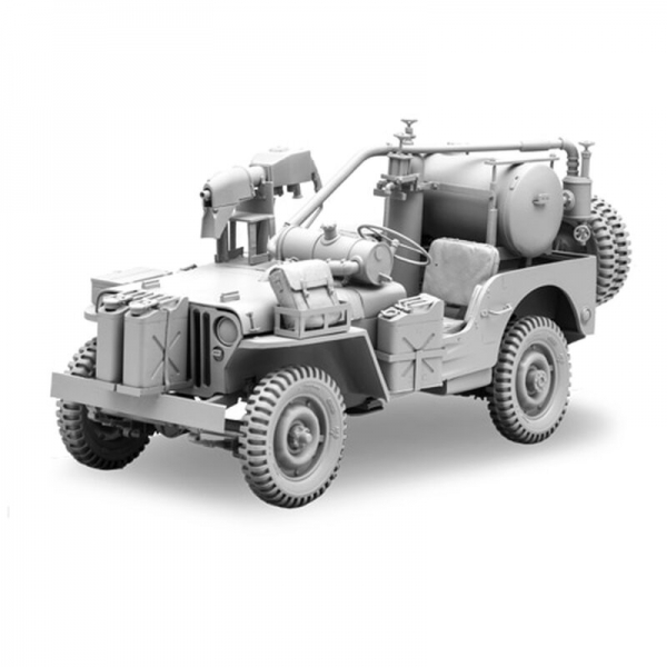 1/16 Bausatz Willys Jeep mit WASP Flammenwerfer 1/16 Bausatz Willys Jeep mit WASP Flammenwerfer