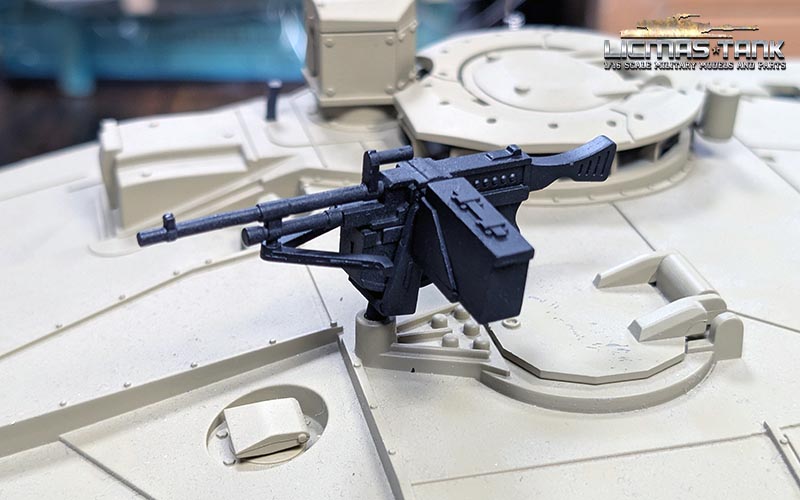 British Challenger 2 Turm-MG aus Metall in 1:16 schwarz lackiert