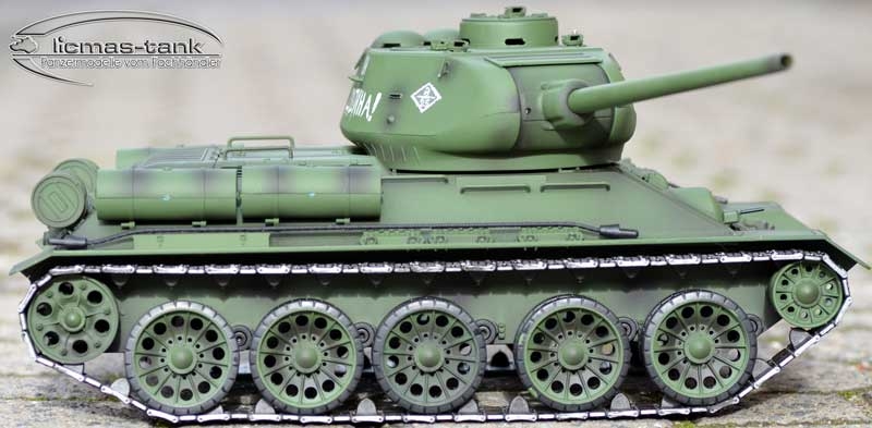 RC tank Russian T-34/85 Heng Long scale 1/16 steel gear 2.4Ghz V7.0