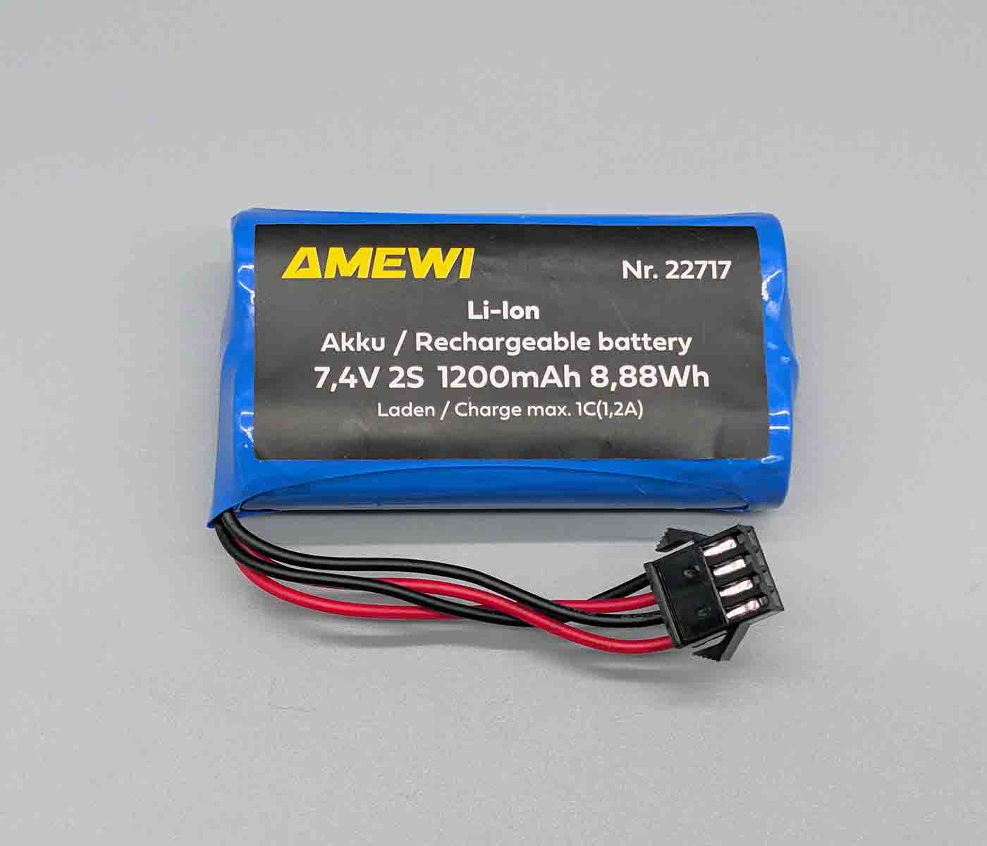 Li-ion Akku 7.4 Volt Ersatzakku für Amewi Scania Zugmaschine 1:18 1200mAh