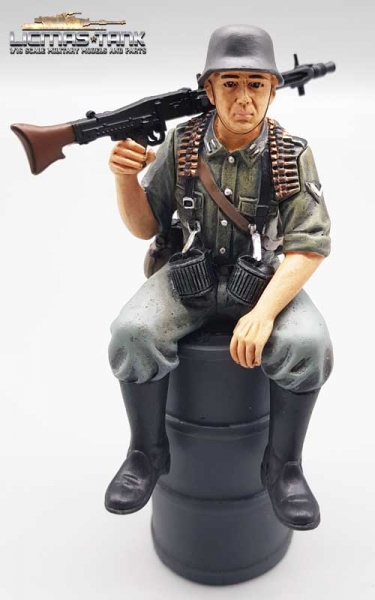 1/16 Figur deutscher Tank Rider WW2 Soldat MG42 Schütze Wehrmacht handbemalt 1/16 Figur deutscher Tank Rider WW2 Soldat MG42 Schütze Wehrmacht handbemalt