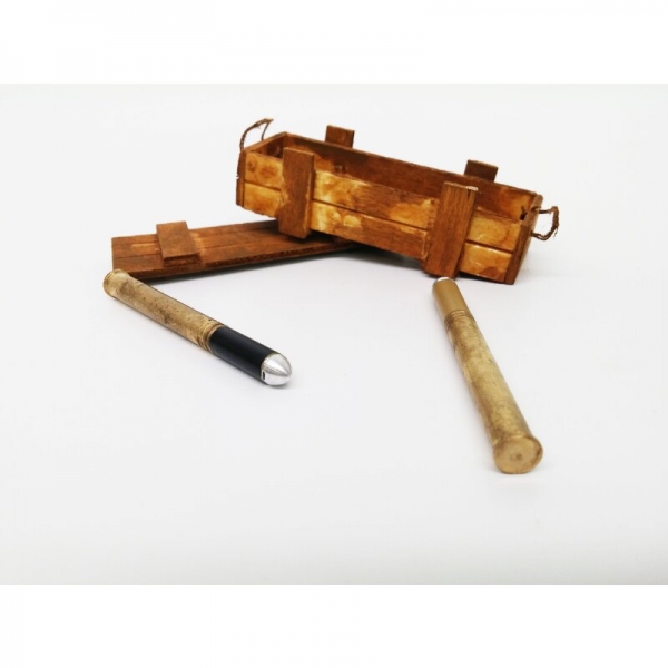 Metallgranaten mit Munitionskiste Holzkiste 1:16