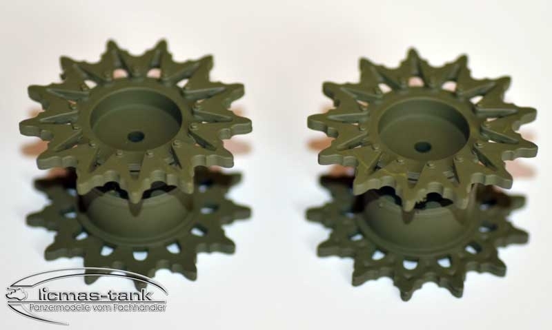 Kunststoff Treibräder für Heng Long Panzer Sherman 1:16 licmas-tank