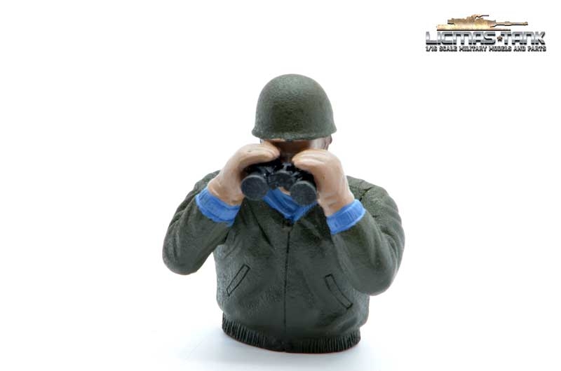 1/16 Figur Sherman M4A3 Panzer Kommandant mit Fernglass Kunststoff bemalt 1/16 Figur Sherman M4A3 Panzer Kommandant mit Fernglass Kunststoff bemalt