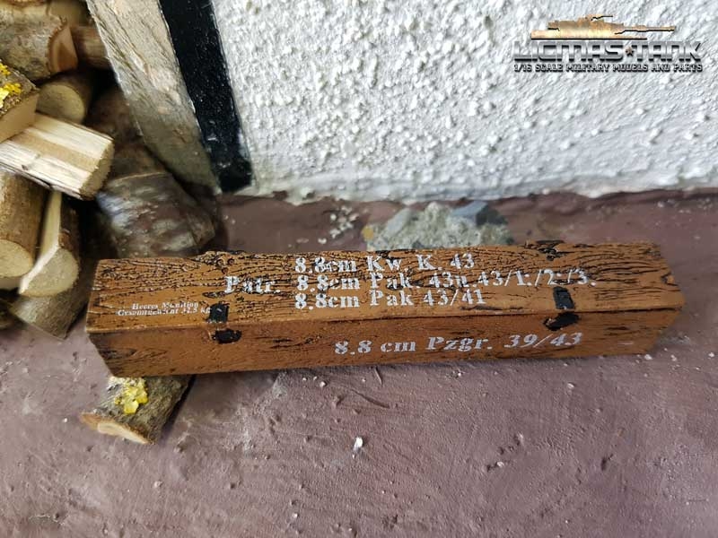 Munitionskiste Hellbraun 8.8cm Kw. K.43 Maßstab 1:16