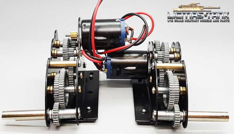 Metall Getriebe 4:1 Lange Achse 1:16 Taigen / Heng Long 380 Motoren Metall Getriebe 4:1 Lange Achse 1:16 Taigen / Heng Long 380 Motoren