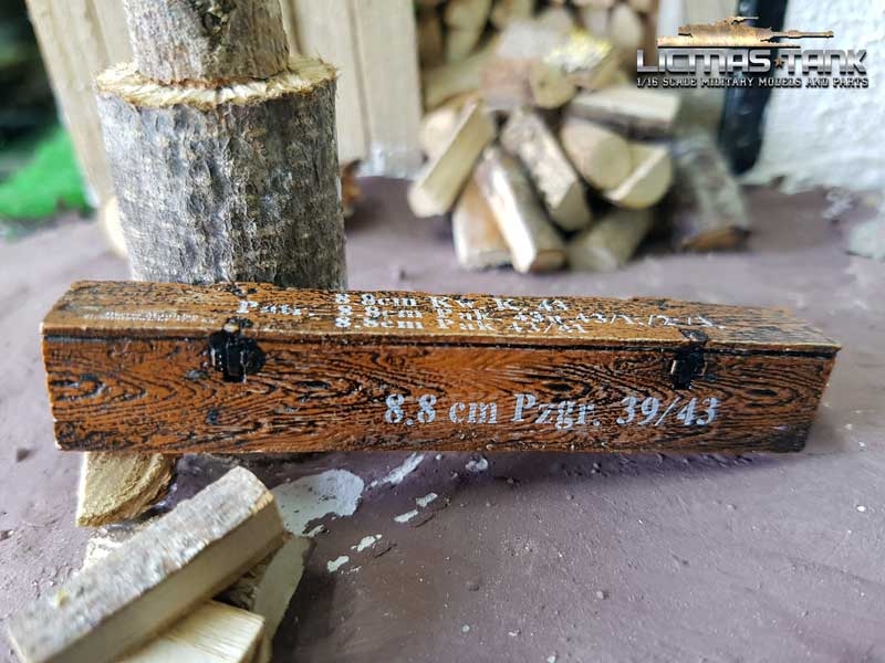 Munitionskiste Lehmbraun 8.8cm Kw. K.43 Maßstab 1:16