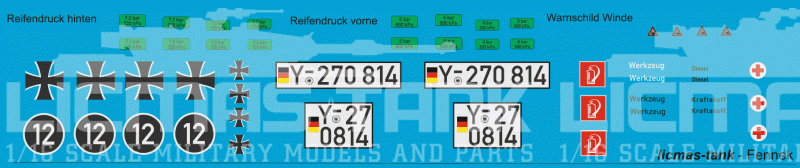 1/16 Decalsatz Bundeswehr Spähwagen Fennek