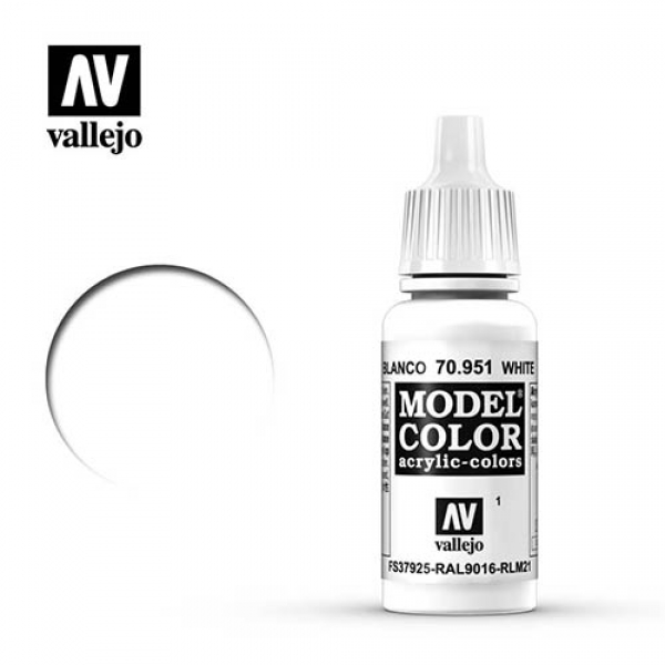 Model Color 70951 Vallejo Farbe 17ml Weiß Model Color 70951 Vallejo Farbe 17ml Weiß