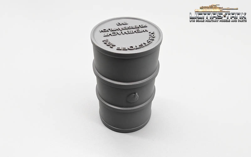 Model scale 1/16 Gasoline Drum 200 liters Wehrmacht tankgrey licmas tank Model scale 1/16 Gasoline Drum 200 liters Wehrmacht tankgrey licmas tank