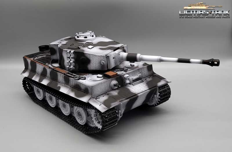 Customer Return RC Tiger Tank I Winter – Taigen V3 BB Metal Edition with 6mm shooting function and cannon smoke