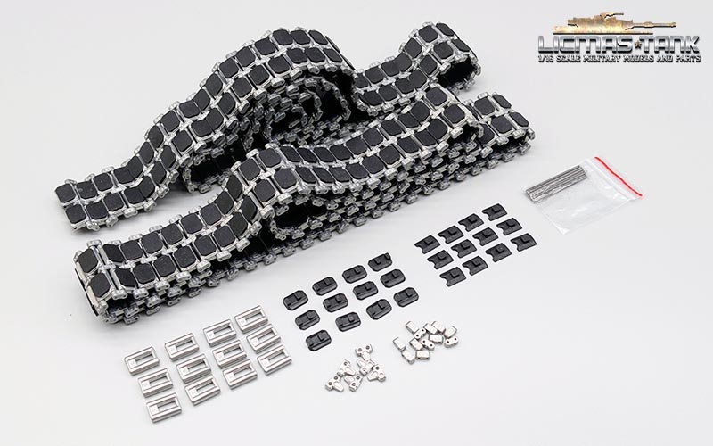RC Panzer M1A2 Abrams Metallkettensatz mit Gummi Kettenpolster 1:16 RC Panzer M1A2 Abrams Metallkettensatz mit Gummi Kettenpolster 1:16