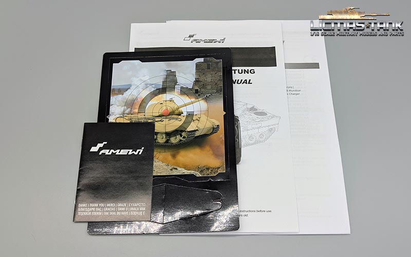Original Amewi RC Panzer T34/85 Anleitung Heng Long V6.0 / V7.0 mit Zielscheibe