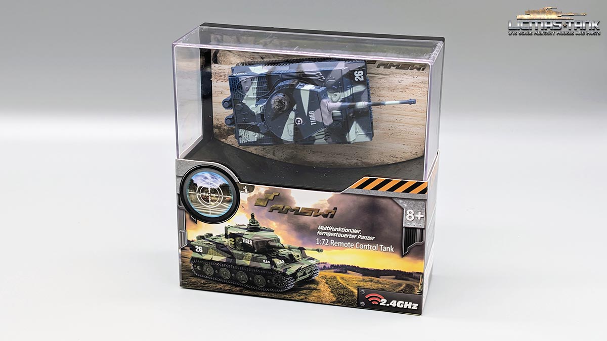 Mini RC Panzer Tiger I BLAU 1:72 RTR Amewi