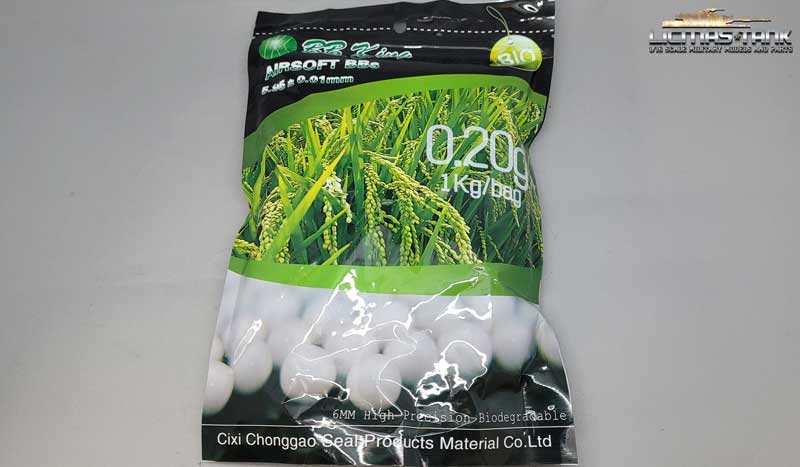 Softair-Bio-Kugeln Munition BB-King 6 mm 1 Kg 0.20g weiss Softair-Bio-Kugeln Munition BB-King 6 mm 1 Kg 0.20g weiss