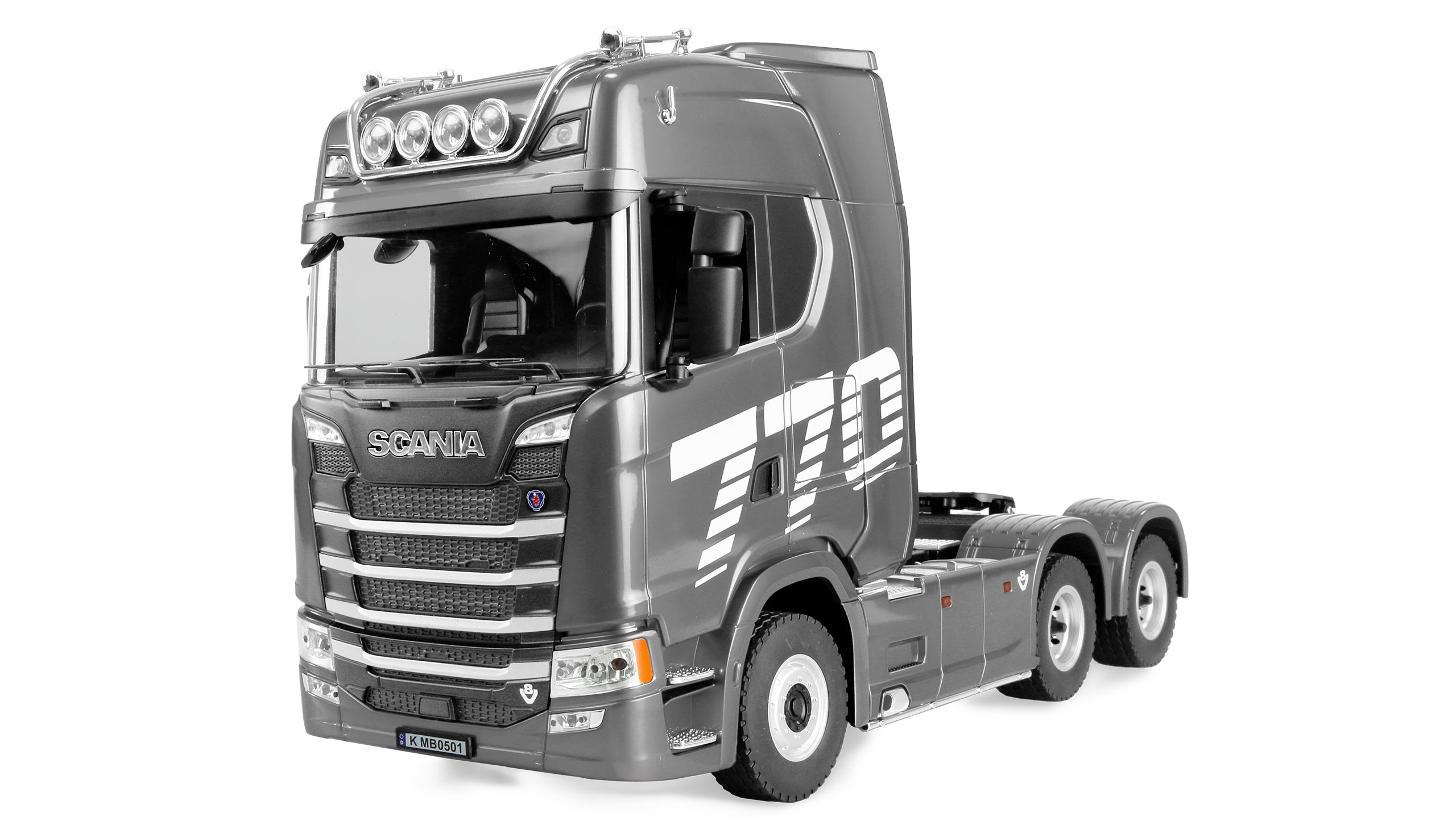 Scania 770 S Zugmaschine 6x4 1:18 RTR silber Scania 770 S Zugmaschine 6x4 1:18 RTR silber