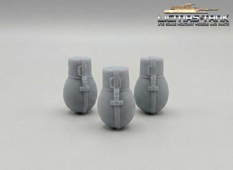Wehrmacht Feldflaschen (M31) – 3er Set im Maßstab 1/16 Resin