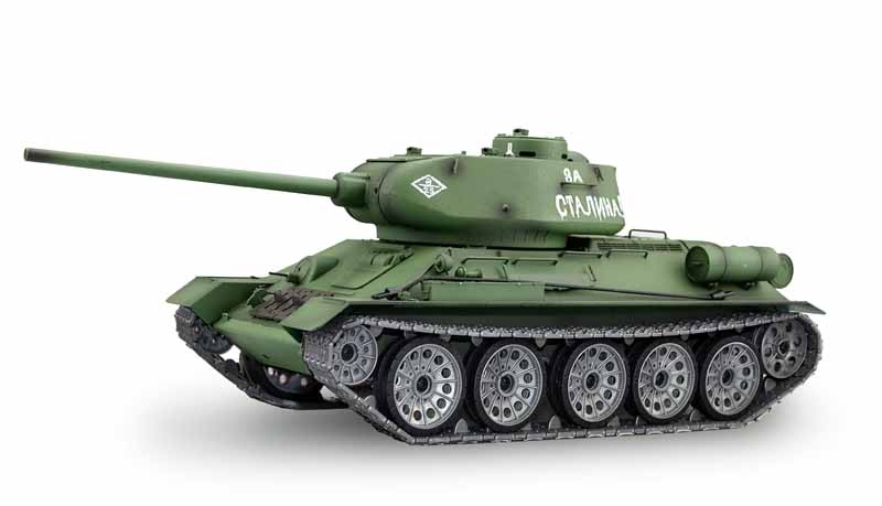 RC Panzer T34/85 Heng Long 7.0 1:16 Professional Line II IR/BB Metalllaufrollen