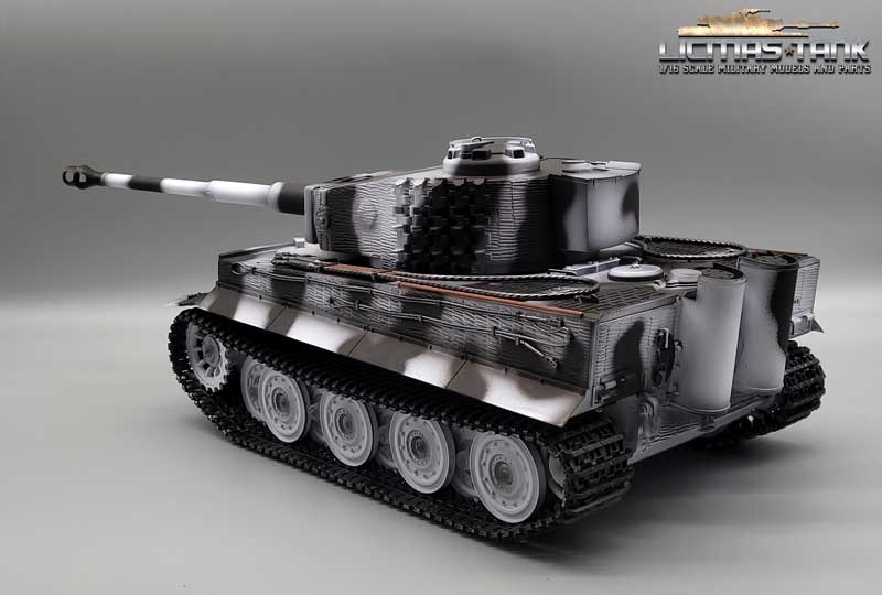 Customer Return RC Tiger Tank I Winter – Taigen V3 BB Metal Edition with 6mm shooting function and cannon smoke