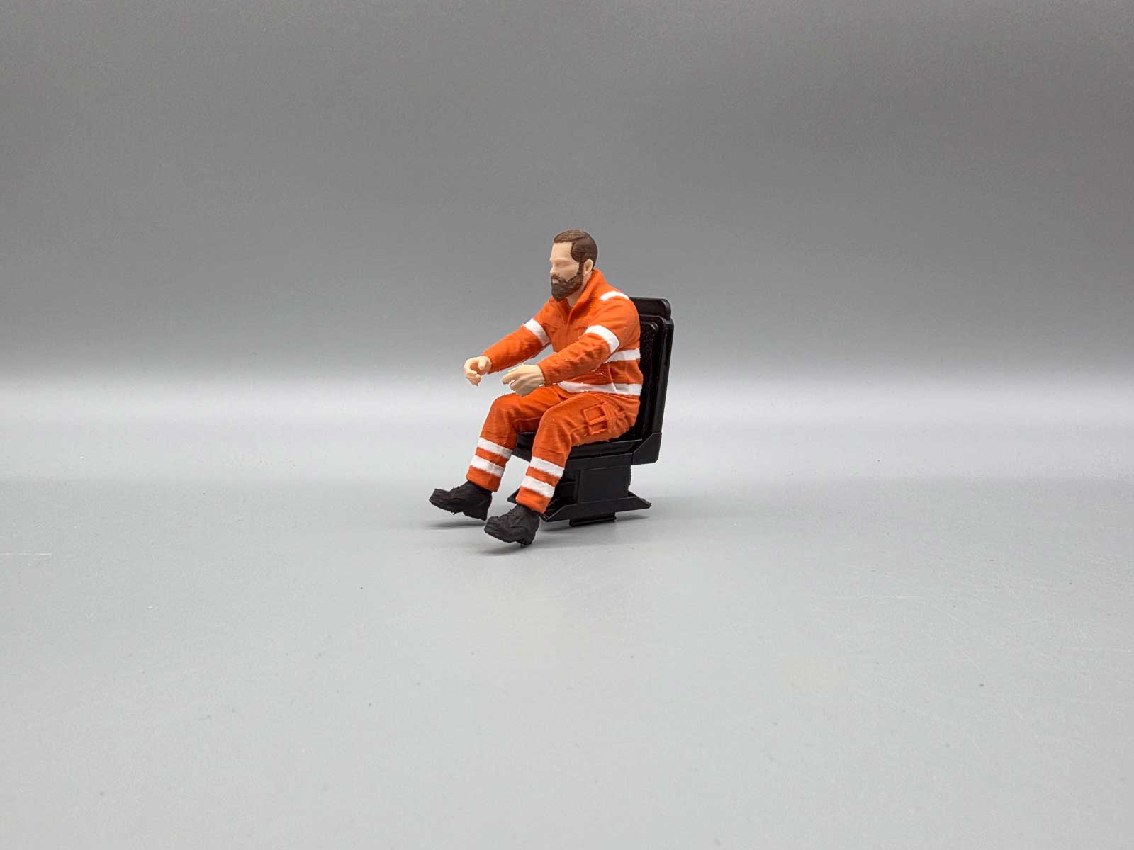 Driver figure for model vehicles such as Trucks etc. Scale approx. 1:16 brown hair