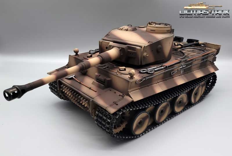 RC Panzer 2.4 GHz Tiger 1 Camouflage Taigen V3 BB +Servo +Kanonenrauch Metall-Edition 360°