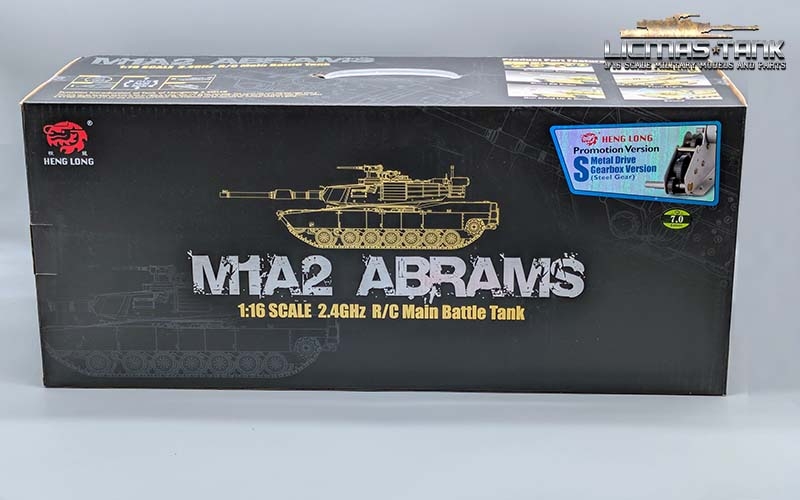 Original Heng Long Abrams M1A2 Karton mit Styropor Innenverpackung