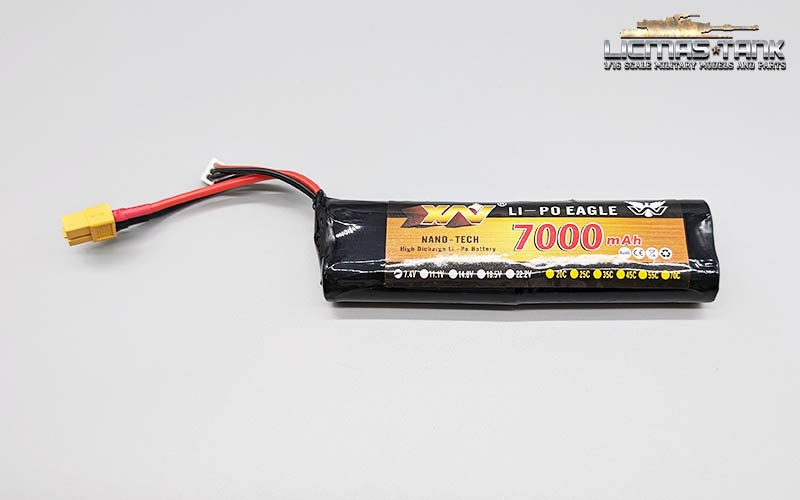 Akku für Heng Long Panzer 7,4V 7000 mAh Li-Po XT60 Akku für Heng Long Panzer 7,4V 7000 mAh Li-Po XT60