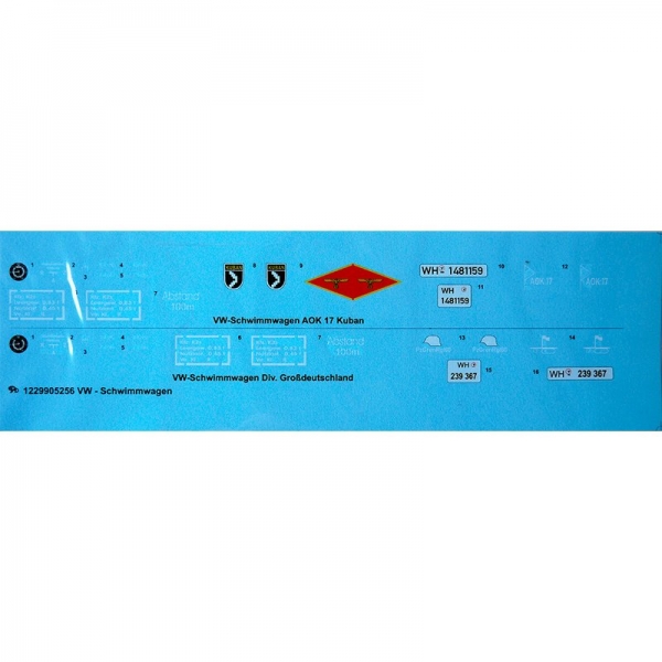 Aufkleber/Decals Schwimmwagen Kuban Brückenkopf