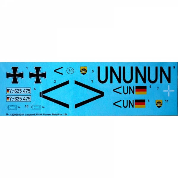 Aufkleber/Decals Leopard 2A6 UN