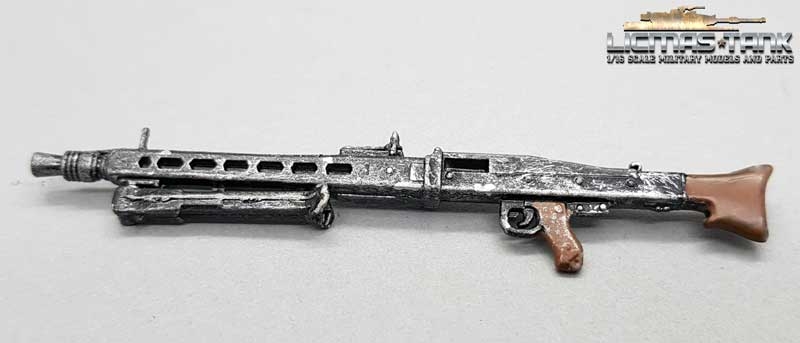 1/16 MG 42 deutsches Maschinengewehr Metall lackiert WW2 mit eingeklapptem Zweibein 1/16 MG 42 deutsches Maschinengewehr Metall lackiert WW2 mit eingeklapptem Zweibein