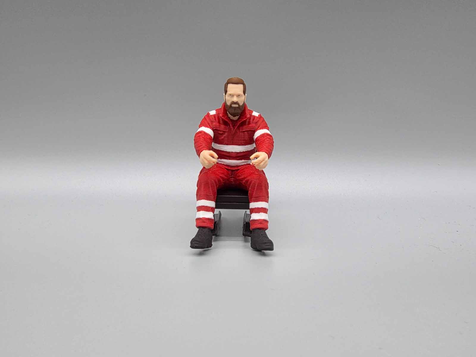 Fahrer Figur für Modellfahrzeuge wie Trucks, Rettungsdienst, Feuerwehr usw. Maßstab ca. 1:16