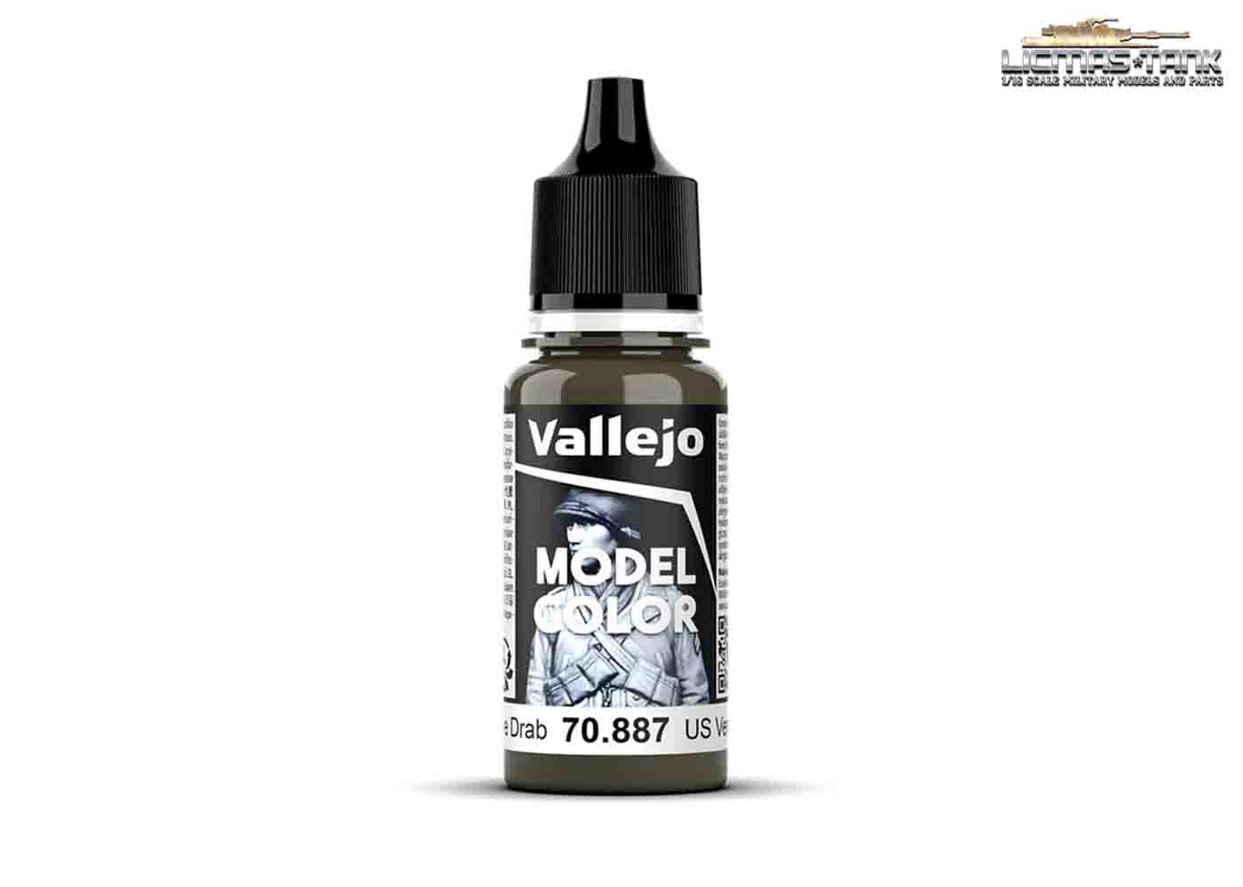Model Color 70.887 Vallejo Farbe 18ml US Olive Drab