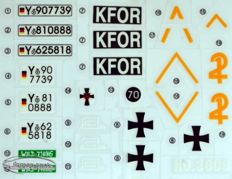 Decal Aufkleberset für Panzer 1:24 Leopard 2 A5 Decal Aufkleberset für Panzer 1:24 Leopard 2 A5