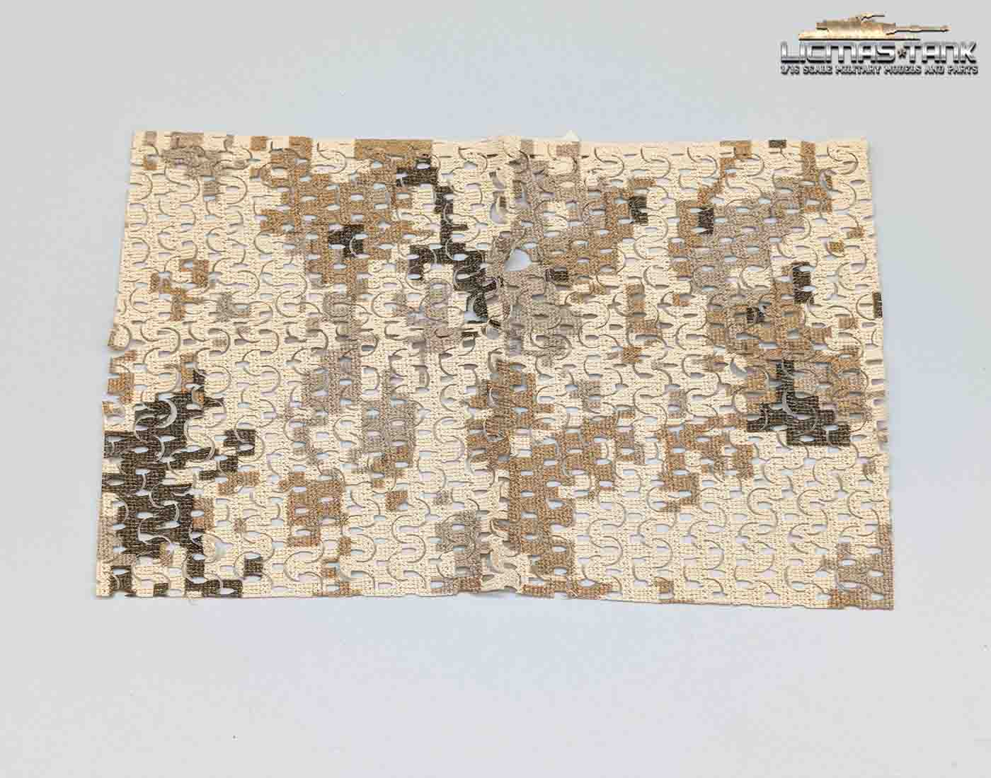 Tarnnetz 15 x 10 cm Sand Wüstentarn