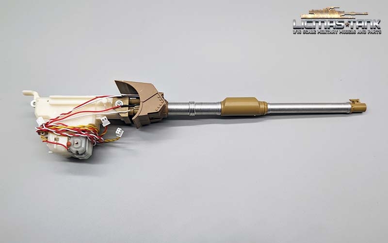 RC Panzer unlackierte Kanone M1A2 Abrams Heng Long 3918 mit Rohrrückzug RC Panzer unlackierte Kanone M1A2 Abrams Heng Long 3918 mit Rohrrückzug