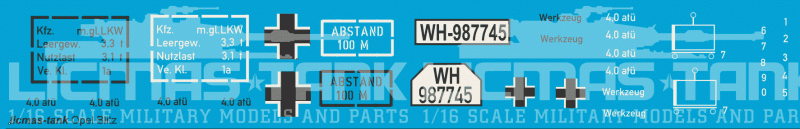 1/16 Decalsatz Opel Blitz