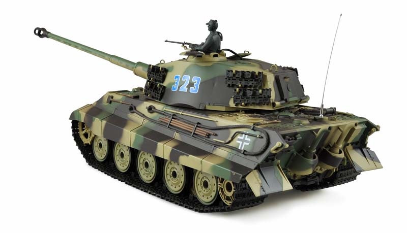 RC Panzer Königstiger Henschelturm 1:16 Heng Long Advanced Line IR/BB 7.0  (Amewi) mit Stahlgetriebe